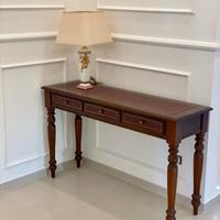 scrivania scrittoio piano in pelle