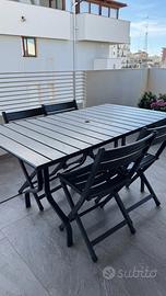Tavolo e sedie per terrazzo /giardino