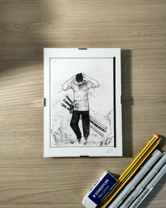 quadretto one piece zoro 13x18 cm