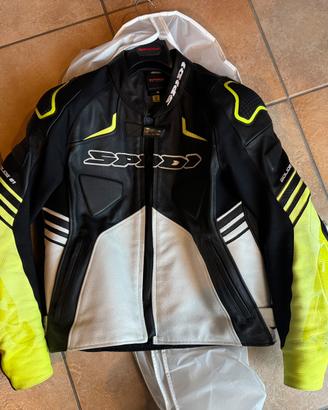 Giacca moto SPIDI in pelle racing motociclista