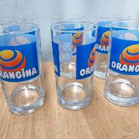 ORANGINA ARANCIATA set 6 bicchieri forma ROTONDA 