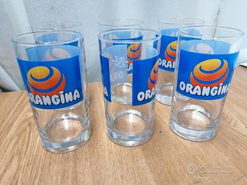 ORANGINA ARANCIATA set 6 bicchieri forma ROTONDA 