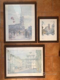 MODENA - 4 ACQUERELLI DI GIANNI CAVANI - RIPRODUZ.