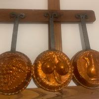 Pentolini in rame 3 pezzi 30 cm