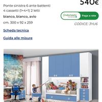 Cameretta a ponte bambini
