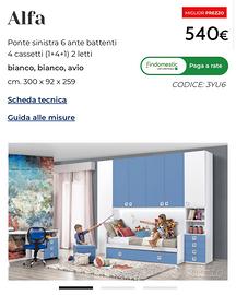 Cameretta a ponte bambini