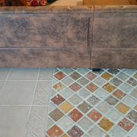 Divano a "L" Chesterfield in tessuto