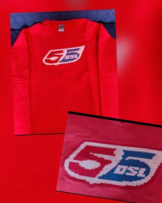 Felpa vintage marca 5 5 OSL TG M  ved.descrizione 