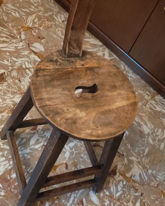 Sgabello rustico artigianale 