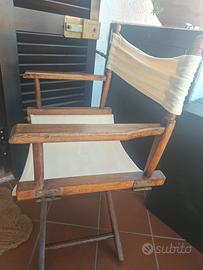 sedie regista in teak