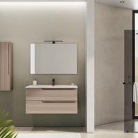 Mobile bagno sospeso in rovere