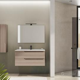 Mobile bagno sospeso in rovere