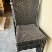 Sedie da giardino polyrattan