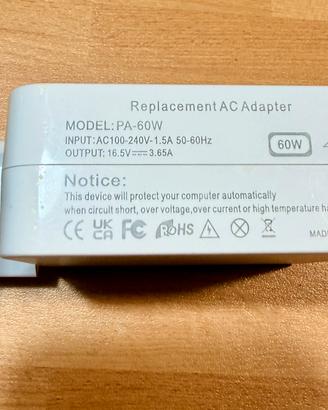 Equivalente alimentatore Apple MagSafe