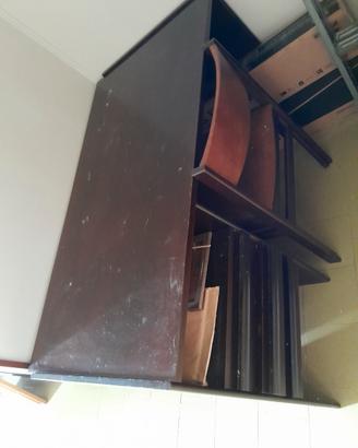Scrivania In Legno Massello Palissandro 