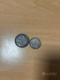 500 lire in argento e 2 fiorini austriaci