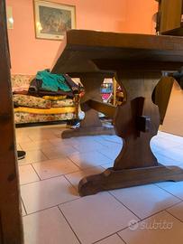 tavolo legno e 6 sedie