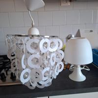 Coppia lampadario e abat-jour