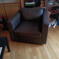 DIVANO E POLTRONA PELLE IKEA NUOVI