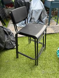 Sgabello in metallo nero