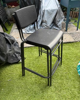 Sgabello in metallo nero