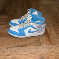 Air jordan 1 mid se white university blue, EU45