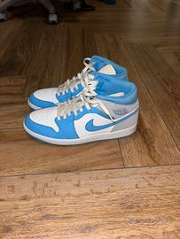 Air jordan 1 mid se white university blue, EU45