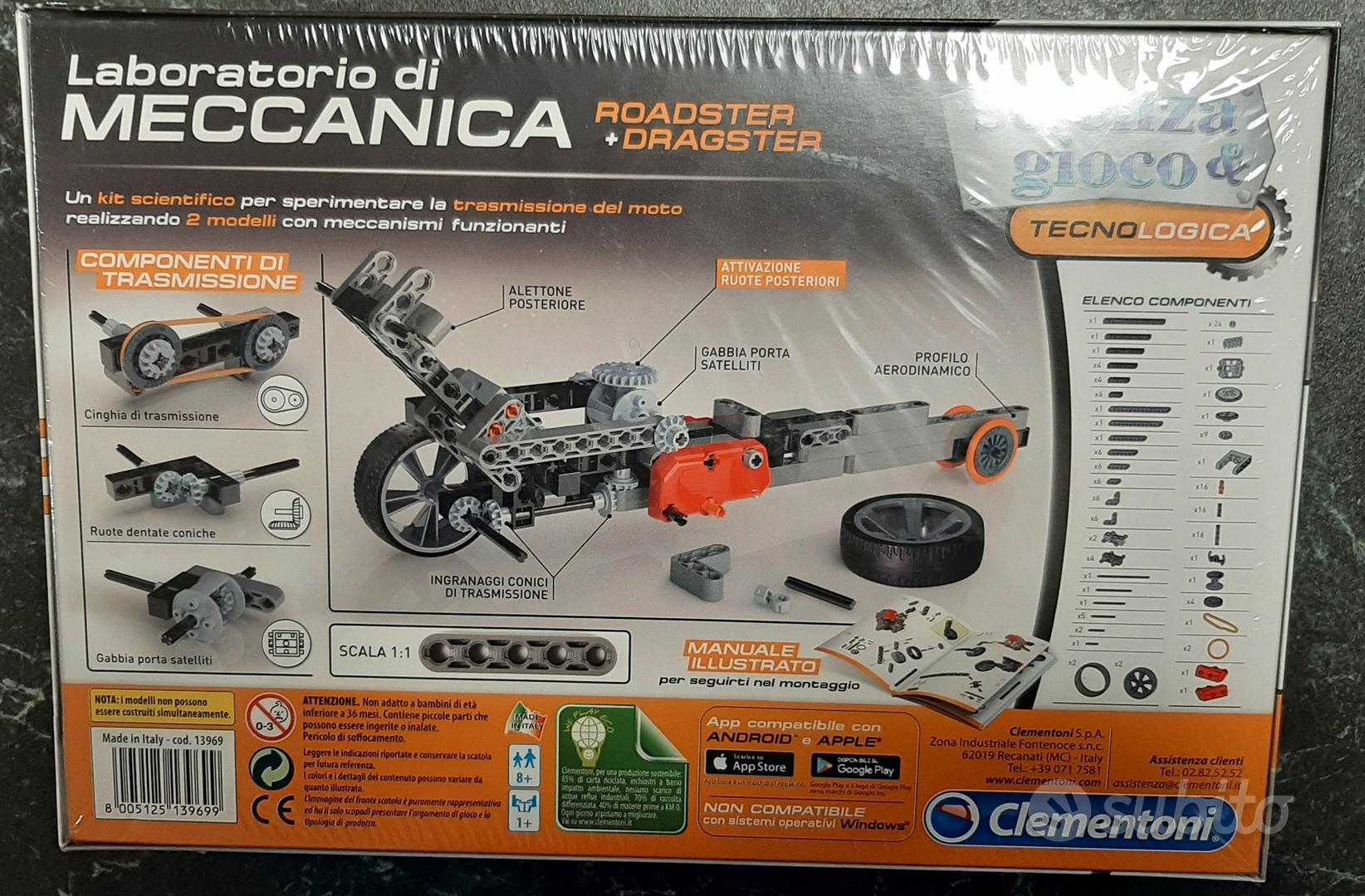 CLEMENTONI SCIENZA E GIOCO LABORATORIO DI MECCANICA ROADSTER+DRAGSTER