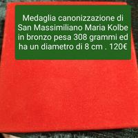 Medaglia canonizzazione San Massimiliano Maria Kol