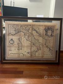 Quadro Mappa italia su tela