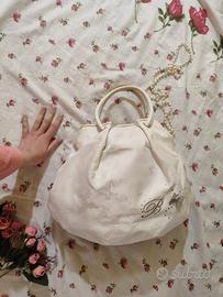 borsa bianca anni 2000 Blumarine farfalle 