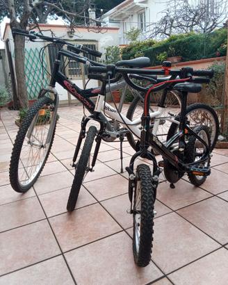 Tre biciclette, due x bimbo/a, una x adulto unisex