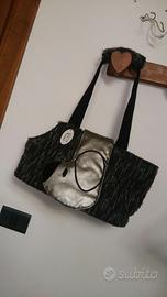 trasportino cane grigio nero lana piccola taglia 