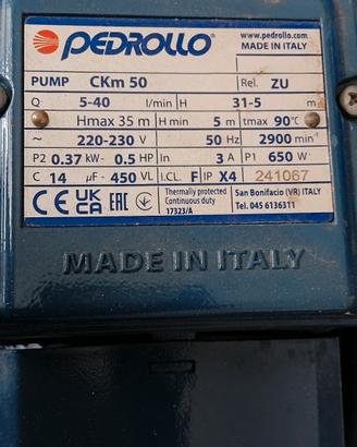 elettropompa pedrollo CKm 50