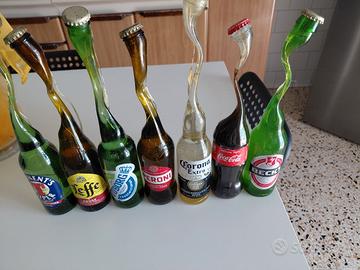 7 bottiglie luninose ondeggiate 