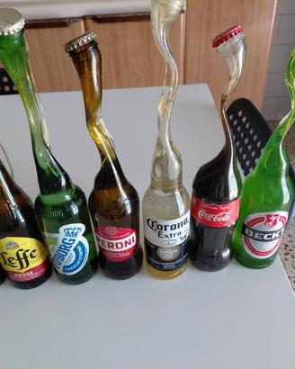 7 bottiglie luninose ondeggiate 