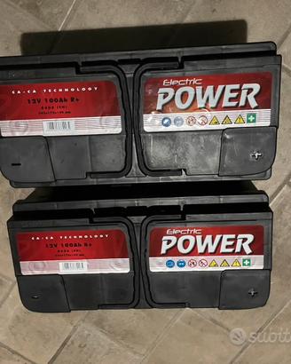 2 Batterie Auto 12V 100Ah 860A (EN) - Come nuove