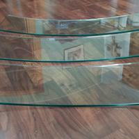 3 mensole curve di vetro 