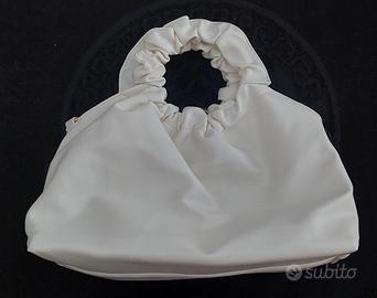 borsetta elegante simil pelle bianca borsa Bershka
