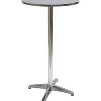 Tavolo alluminio tondo diam.60cm alto 106cm