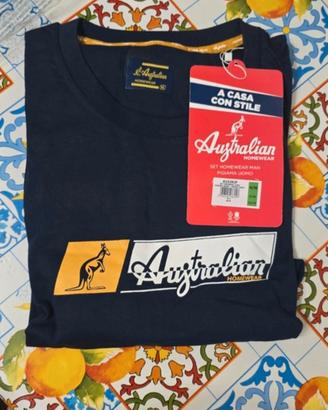 PIGIAMA UOMO CANOTTA AUSTRALIAN T.M BLU