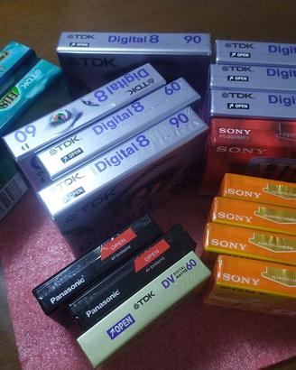 NUOVI nastri mini DV Digital8 Hi-8 Sony TDK Panas.