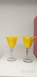 Coppia fiori Porcellana Bianca