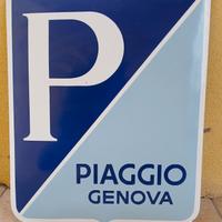 Tabella smaltata scudetto Piaggio Genova