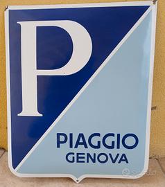 Tabella smaltata scudetto Piaggio Genova