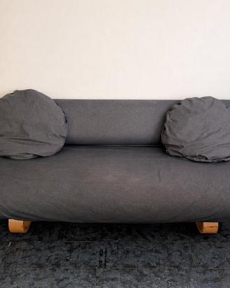 Divano moderno grigio antracite 3 posti