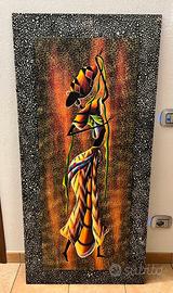 Quadro Etnico con Frammenti di Uova di Struzzo