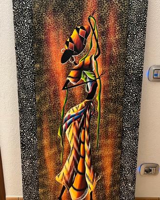 Quadro Etnico con Frammenti di Uova di Struzzo