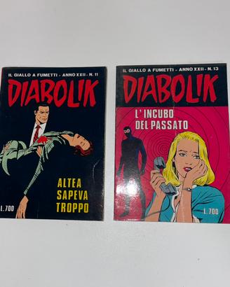 Fumetti Diabolik - Anno XXII- N.11 e 13