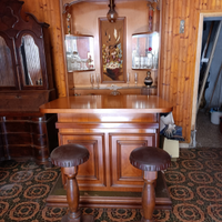 Mobile bar con 2 sgabelli